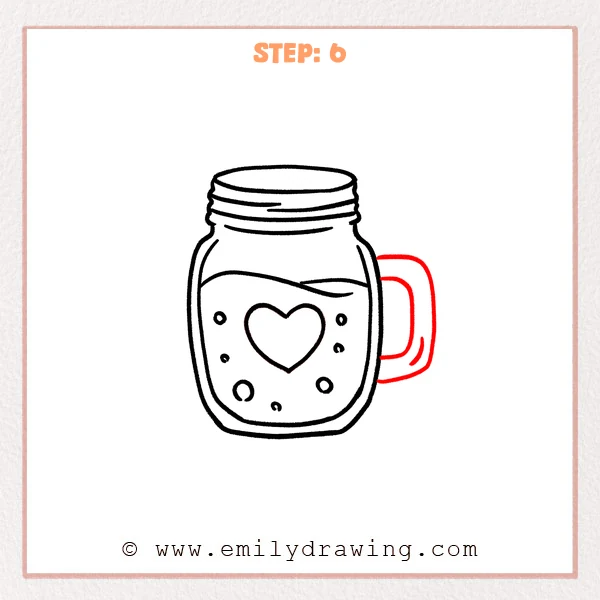 how to draw a mason jar - Step 6